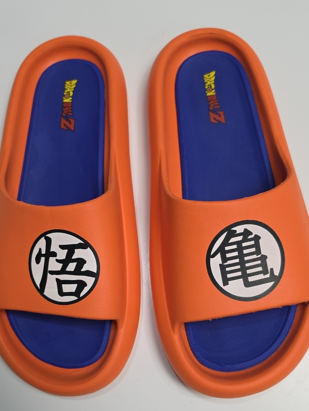 Ground Up Dragon Ball Z Orange & Blue Comfort Slide Sandals - Size 13